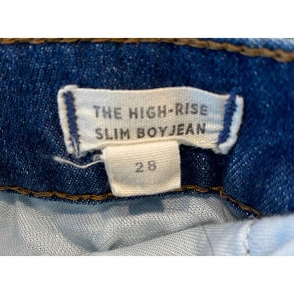 Madewell High Rise Slim BoyJean Blue‎ Denim Jeans Size 28 - Picture 7 of 8